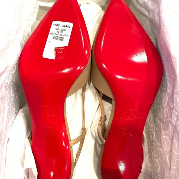 Christian Louboutin CONDOROLINE 55 Slingback Strap Pumps Sandals Heel Shoes - Picture 12 of 15